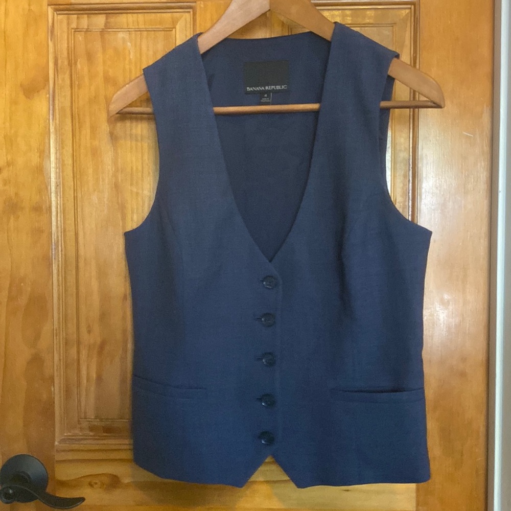 Banana Republic blue fitted ladies vest